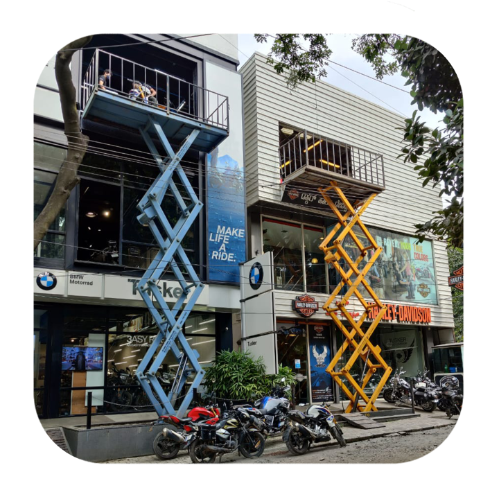 Hydraulic Car Scissor Lift with Rotating Platform for Floor-to-Floor Parking