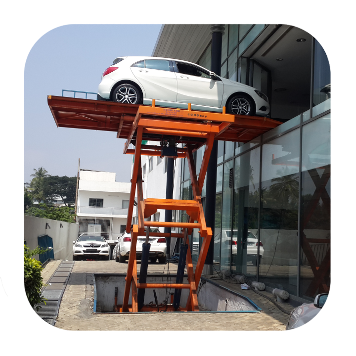 Hydraulic Car Scissor Lift with Rotating Platform for Floor-to-Floor Parking